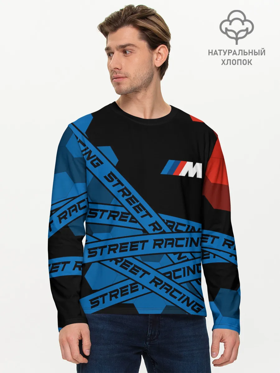 Мужской лонгслив базовый / BMW - Racing