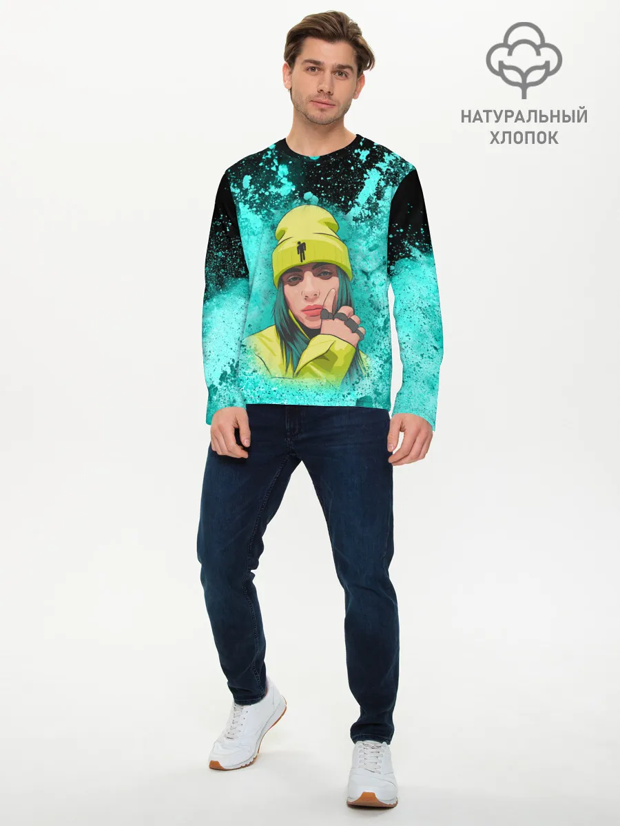 Мужской лонгслив базовый / BILLIE EILISH | БИЛЛИ АЙЛИШ