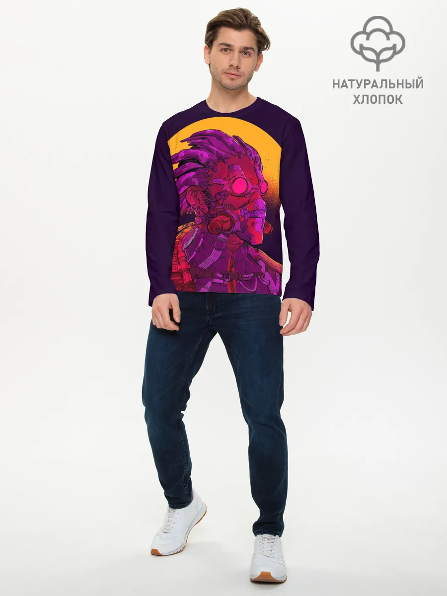 Мужской лонгслив базовый / Cyberpunk 2077 | Cyberware