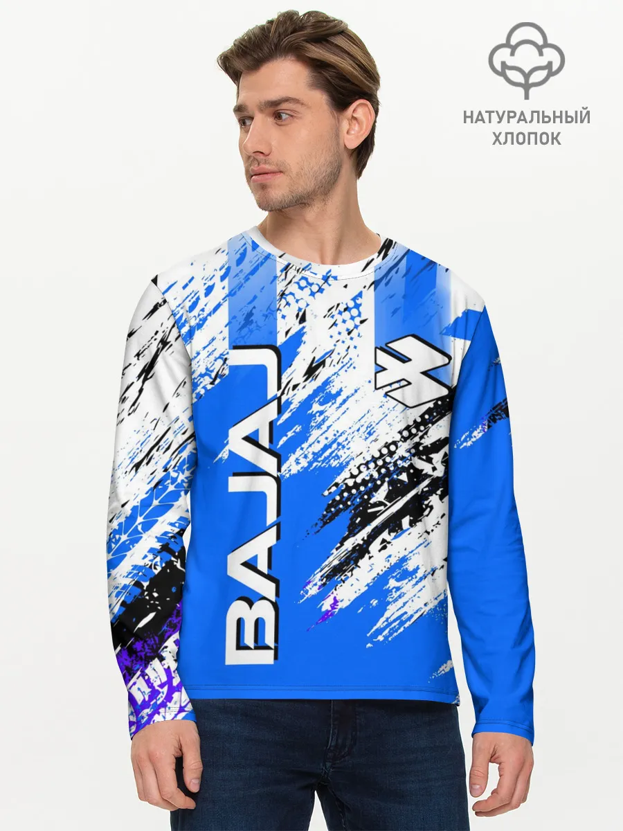 Мужской лонгслив базовый / BAJAJ / БАДЖАДЖ / МОТОСПОРТ