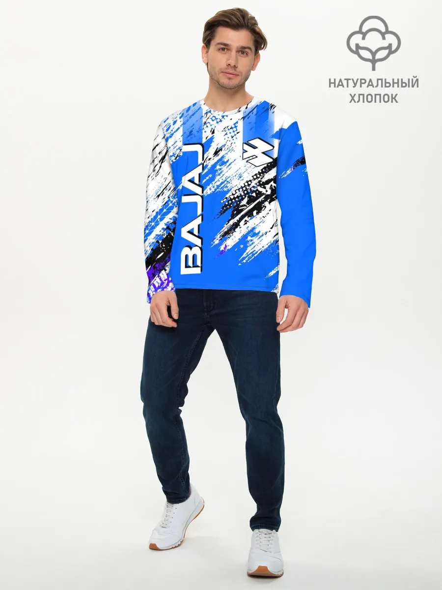 Мужской лонгслив базовый / BAJAJ / БАДЖАДЖ / МОТОСПОРТ