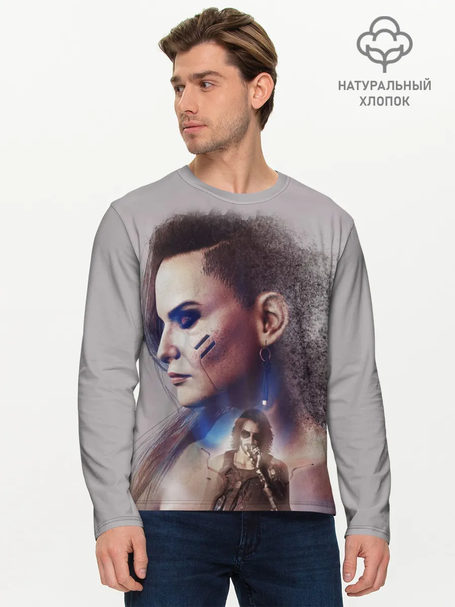 Мужской лонгслив базовый / CP77 | Rogue and Johnny
