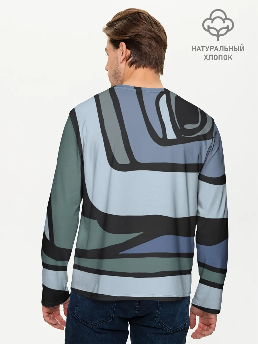 Мужской лонгслив базовый / Графит