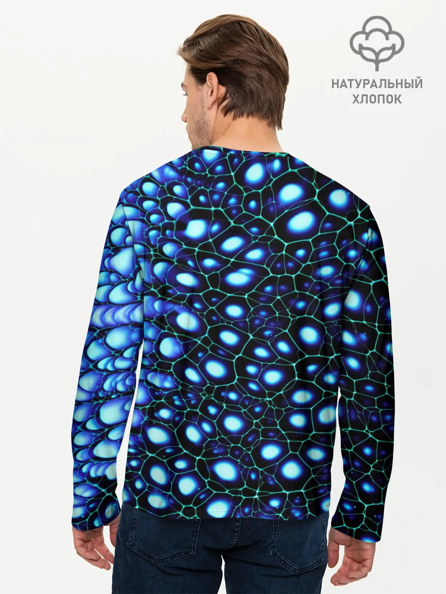 Мужской лонгслив базовый / Абстракция-макрокраска