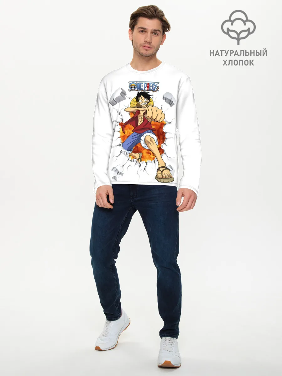 Мужской лонгслив базовый / Луффи One Piece. Большой куш