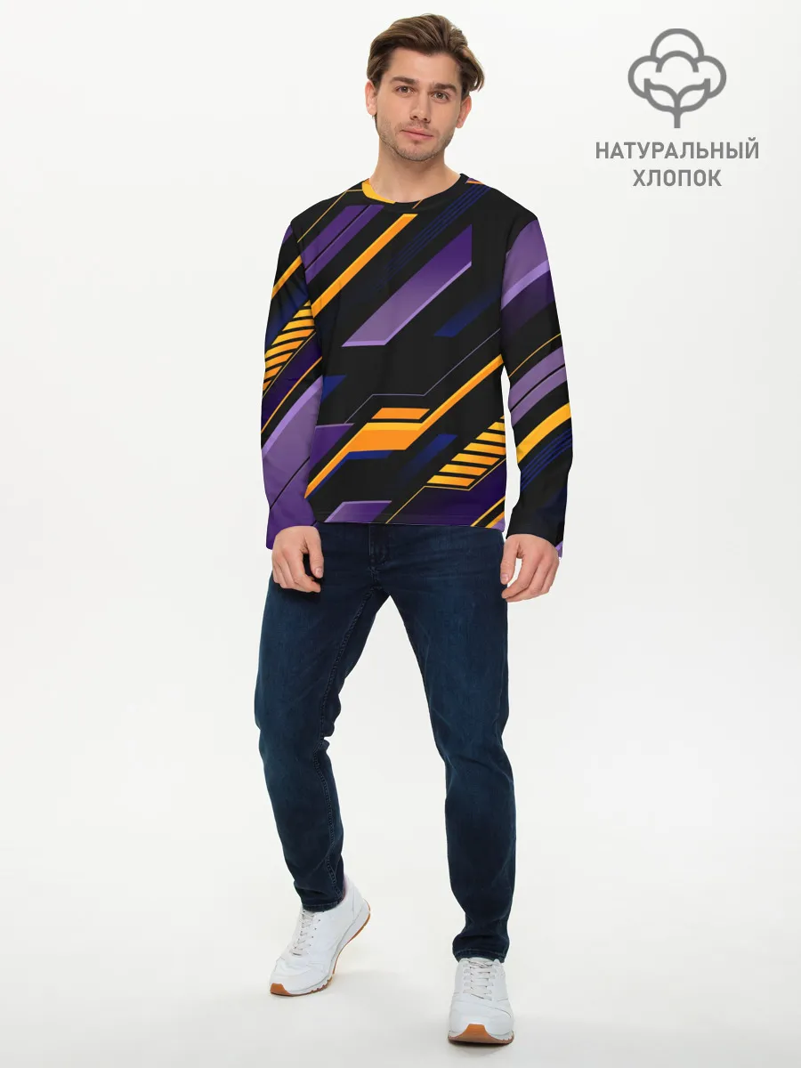 Мужской лонгслив базовый / ТЕХНО БРОНЯ | ФУТУРИЗМ