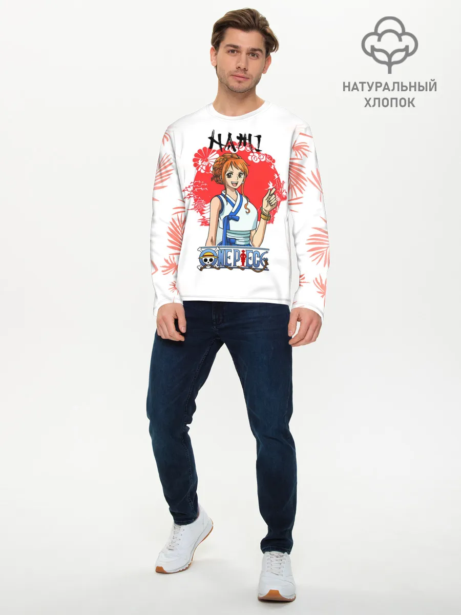 Мужской лонгслив базовый / Нами One Piece. Большой куш