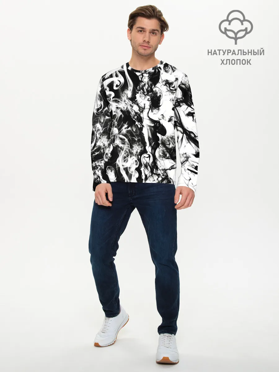 Мужской лонгслив базовый / Dead water 3D. Мертвая вода 3Д