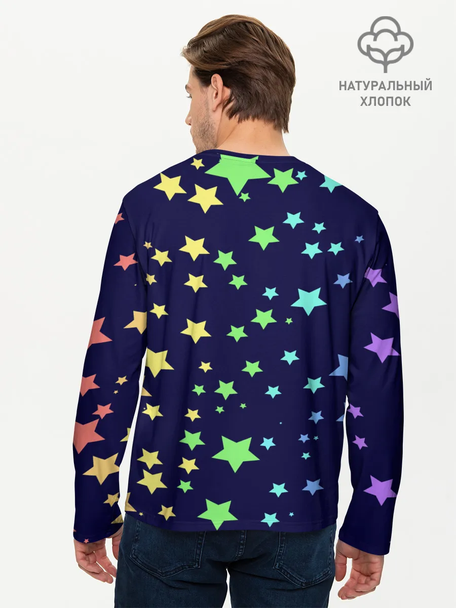 Мужской лонгслив базовый / Звезды