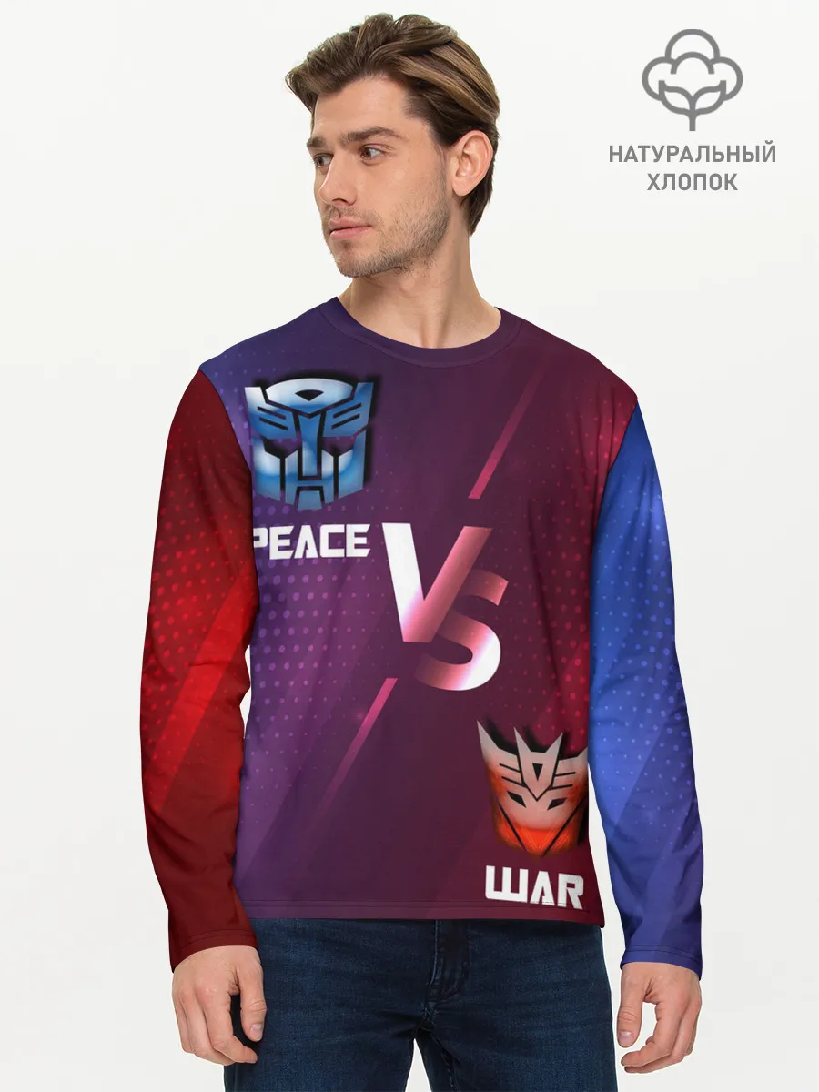 Мужской лонгслив базовый / Автоботы против Десептиконов