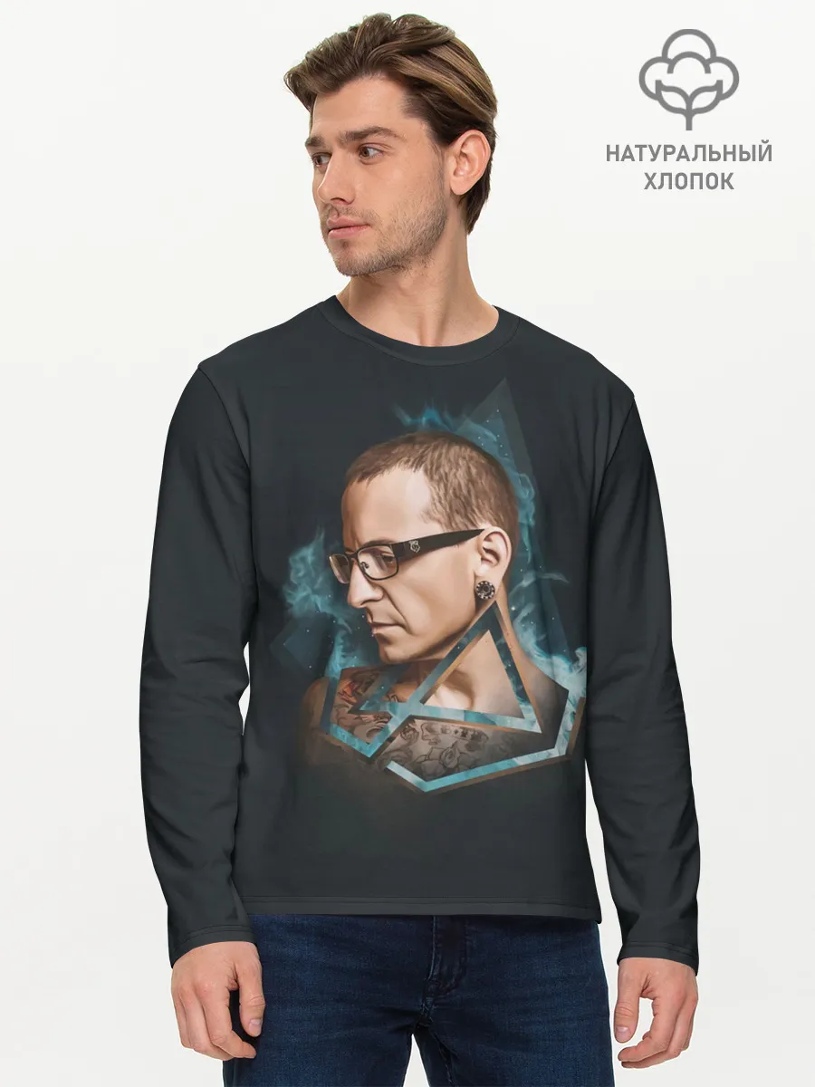 Мужской лонгслив базовый / Солист Линкин Парк