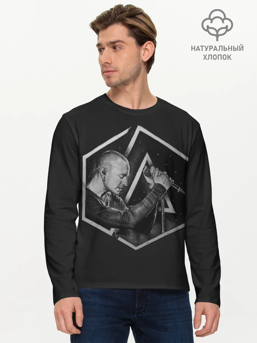Мужской лонгслив базовый / Честер скетч