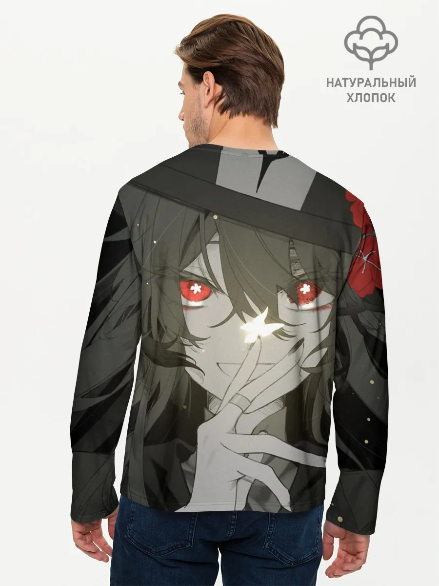 Мужской лонгслив базовый / Геншин импакт Ху тао