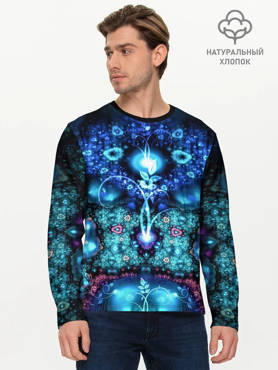Мужской лонгслив базовый / Источник жизни
