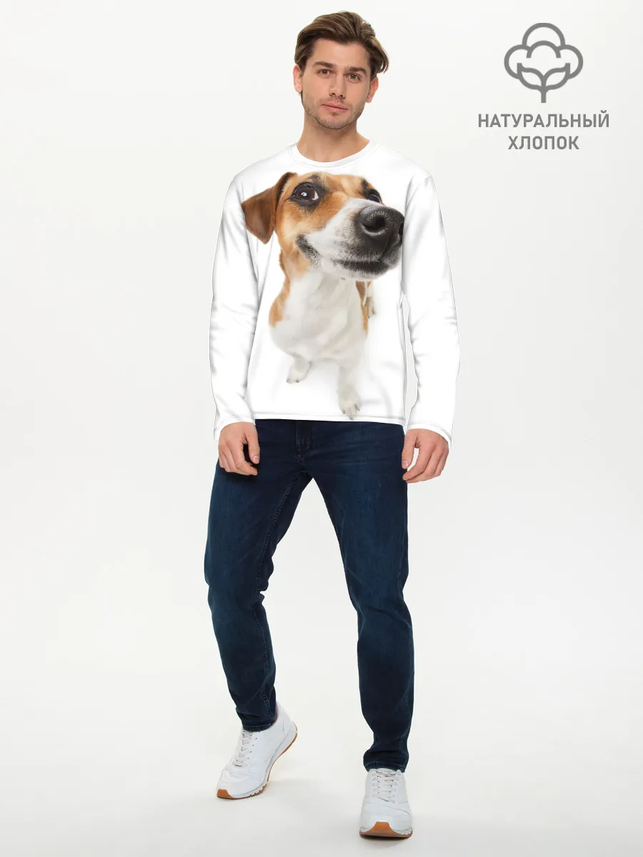 Мужской лонгслив базовый / Собака