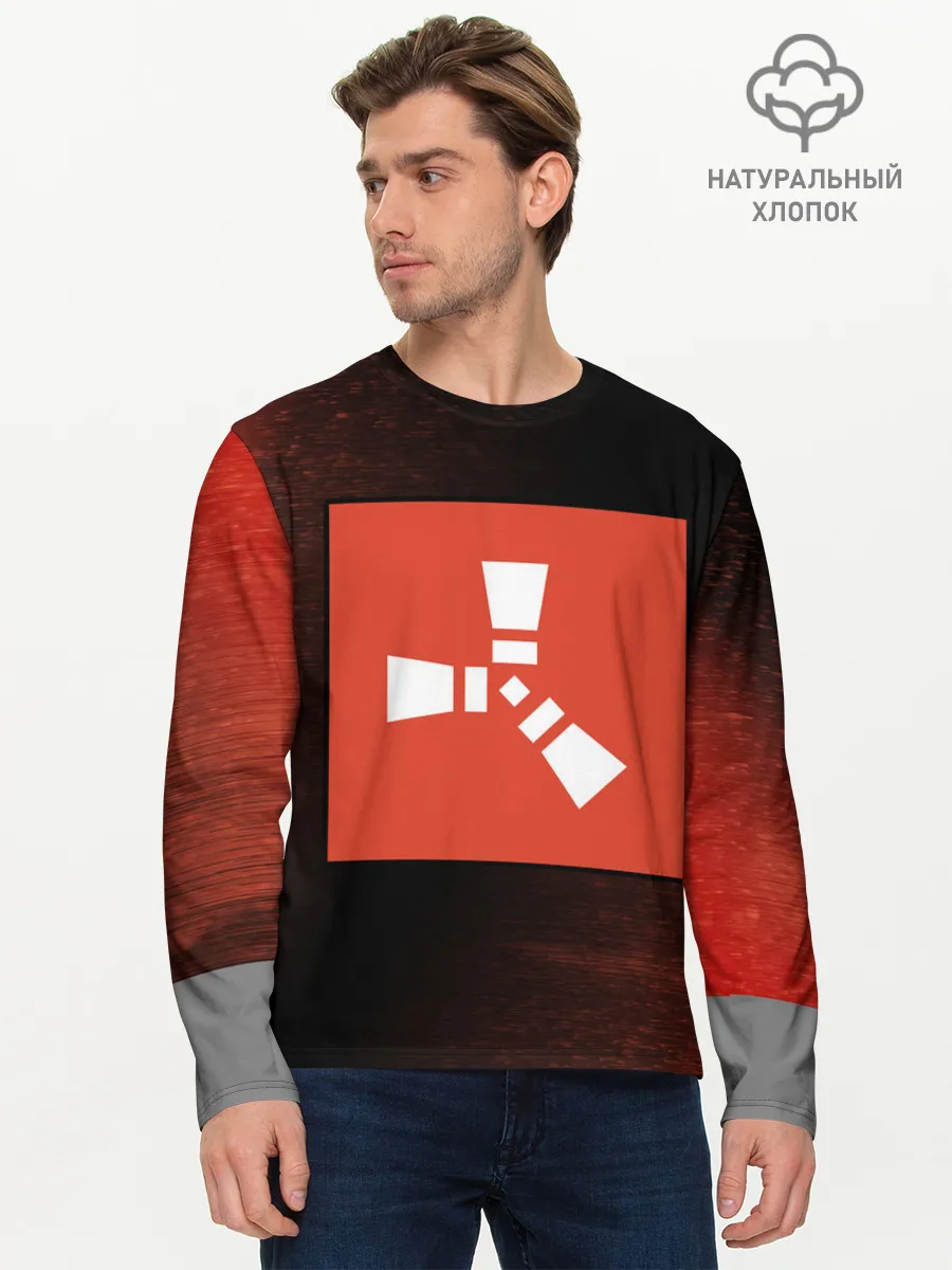 Мужской лонгслив базовый / РАСТ - Глитч