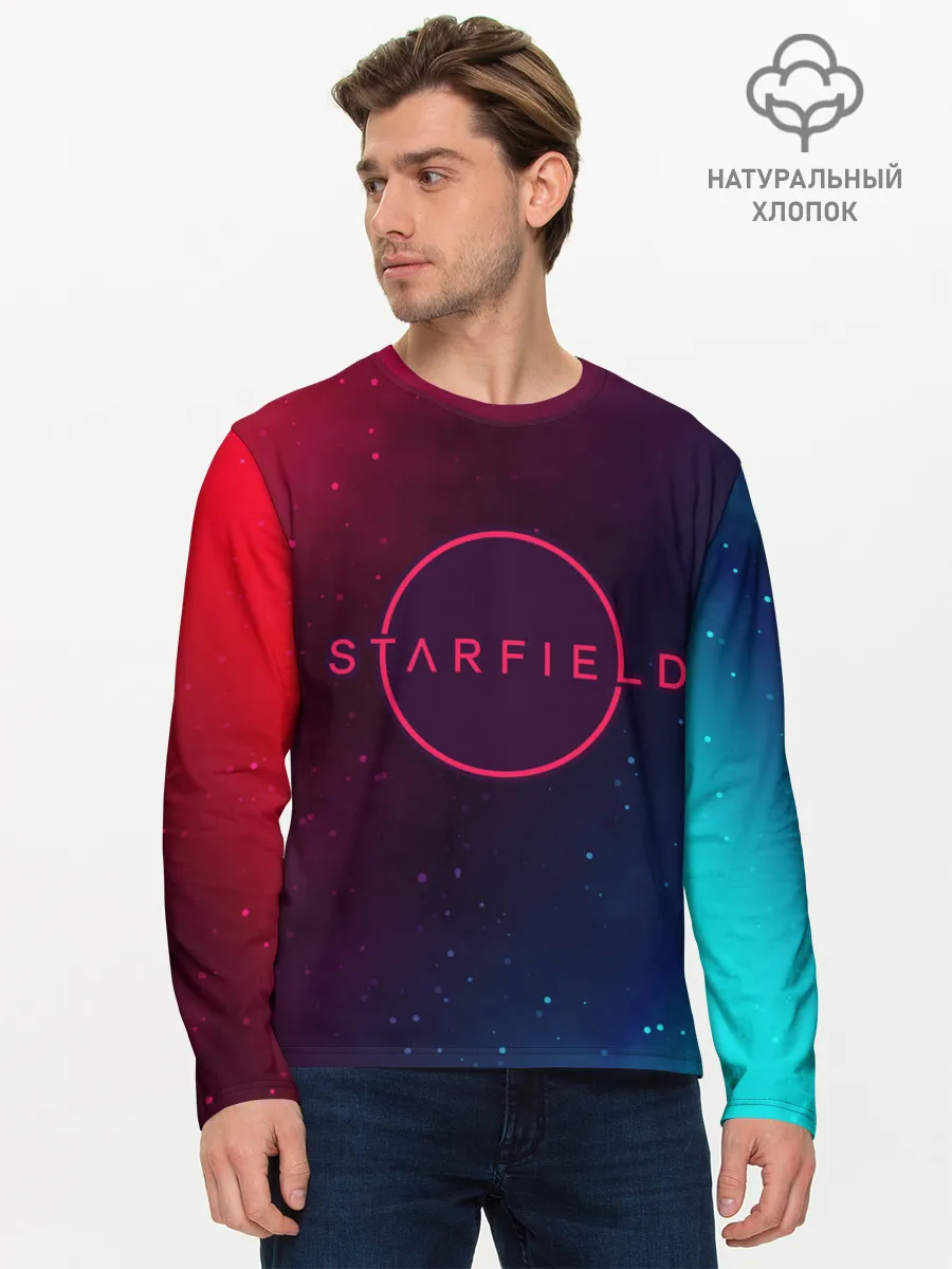 Мужской лонгслив базовый / Старфилд - Космос
