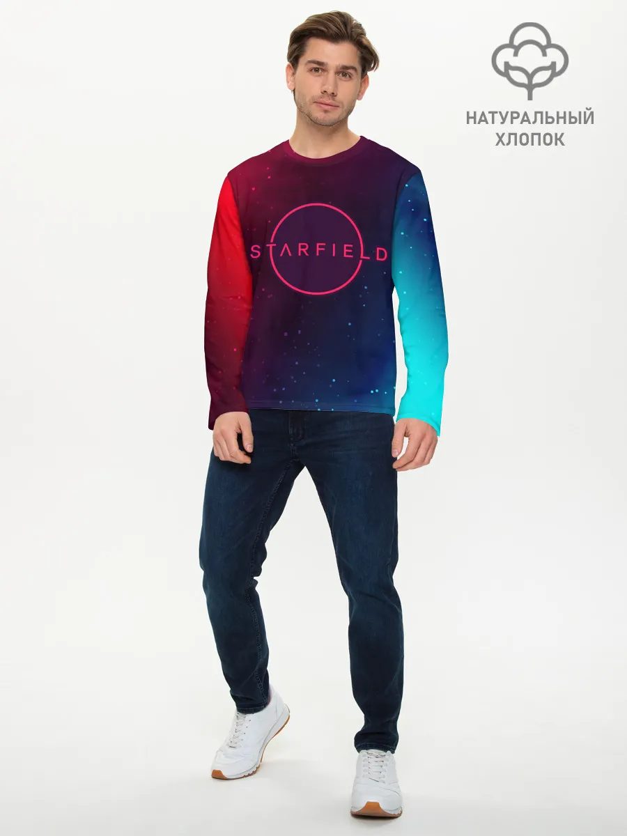 Мужской лонгслив базовый / Старфилд - Космос