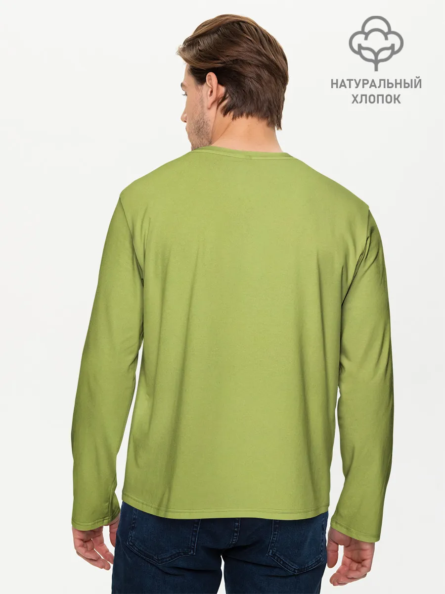 Мужской лонгслив базовый / Кот и цветы