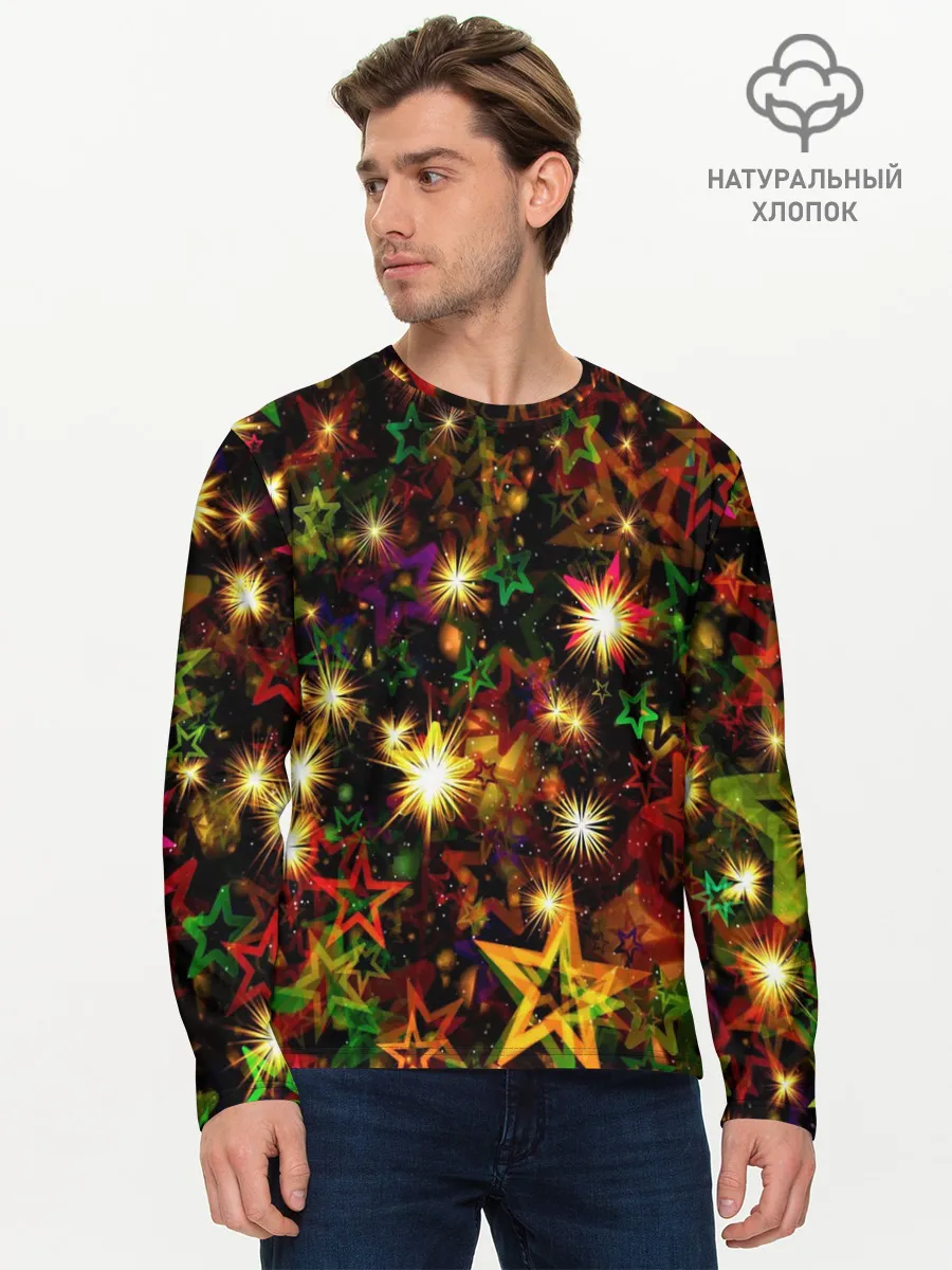 Мужской лонгслив базовый / Яркий день