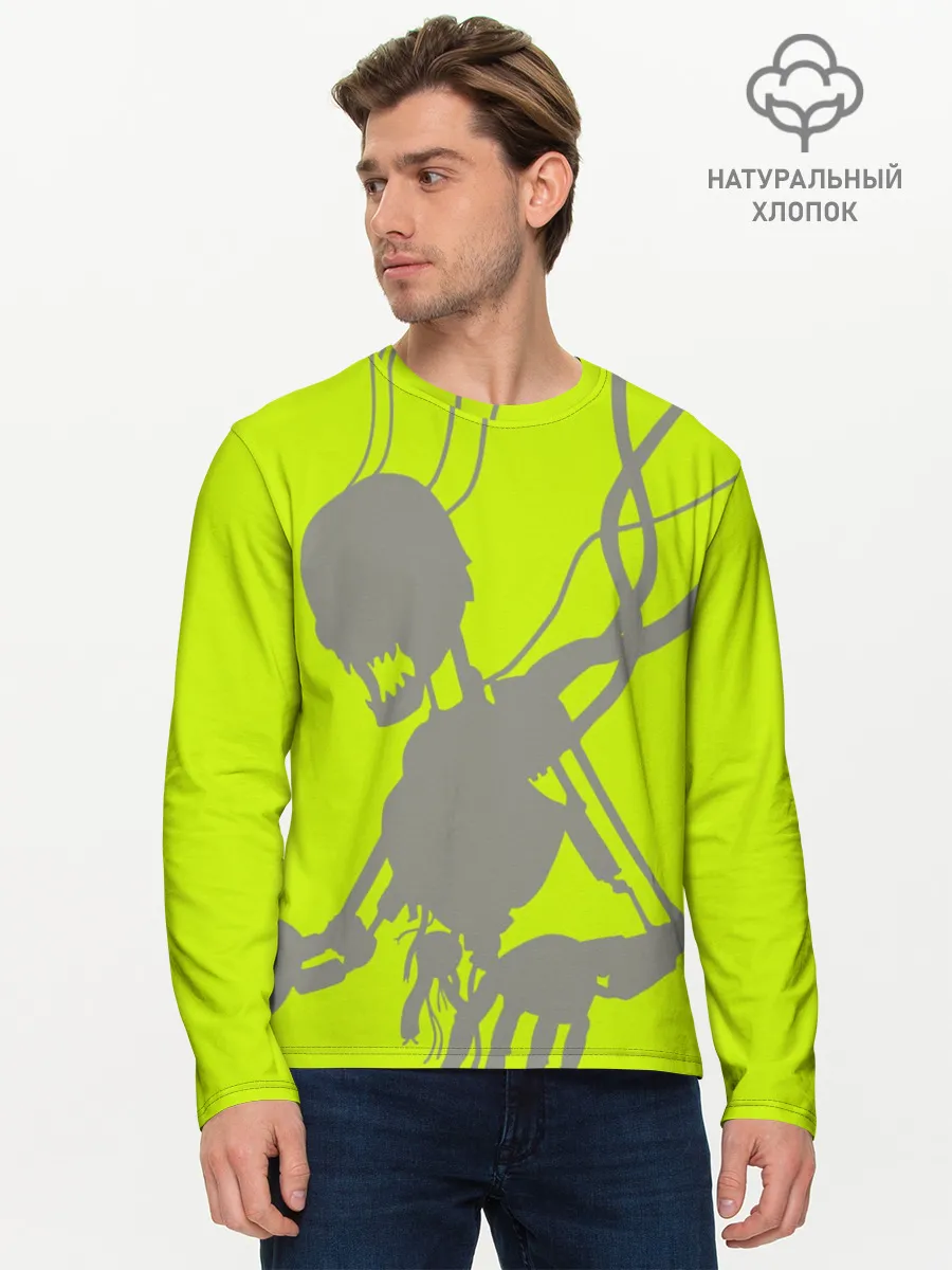 Мужской лонгслив базовый / Силуэт злого духа