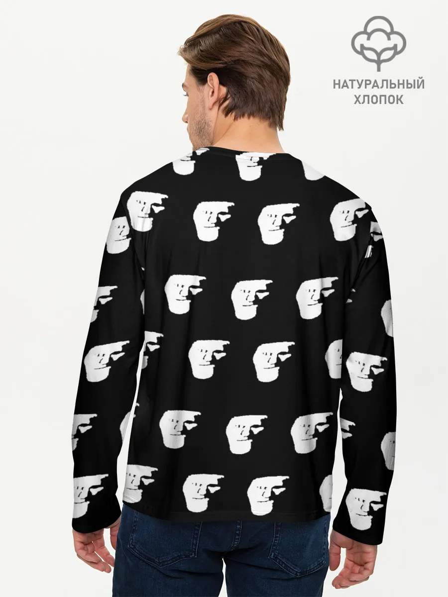 Мужской лонгслив базовый / Dark trollface