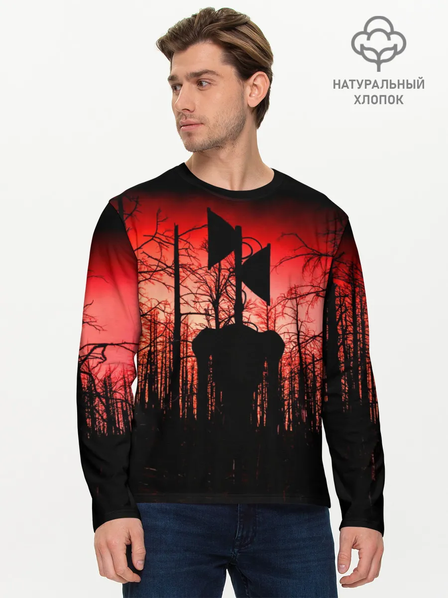 Мужской лонгслив базовый / Сиреноголовый Кровавый Лес