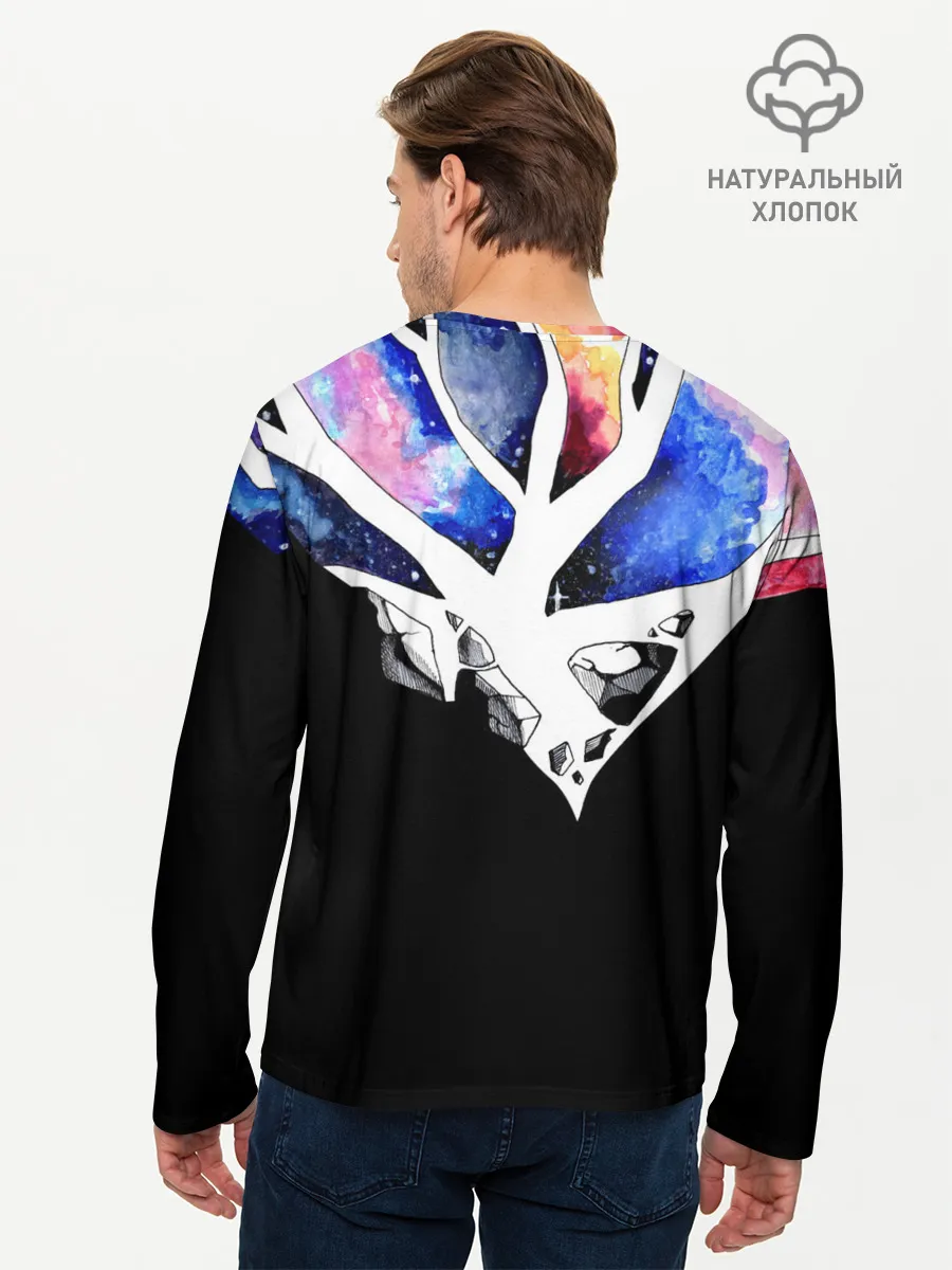 Мужской лонгслив базовый / Звёздные сердца