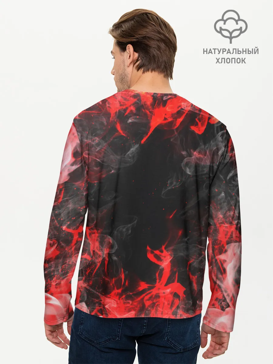 Мужской лонгслив базовый / Опасный Динозавр | Red Dino