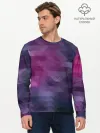 Мужской лонгслив базовый / Фиолетово-бордовый узор