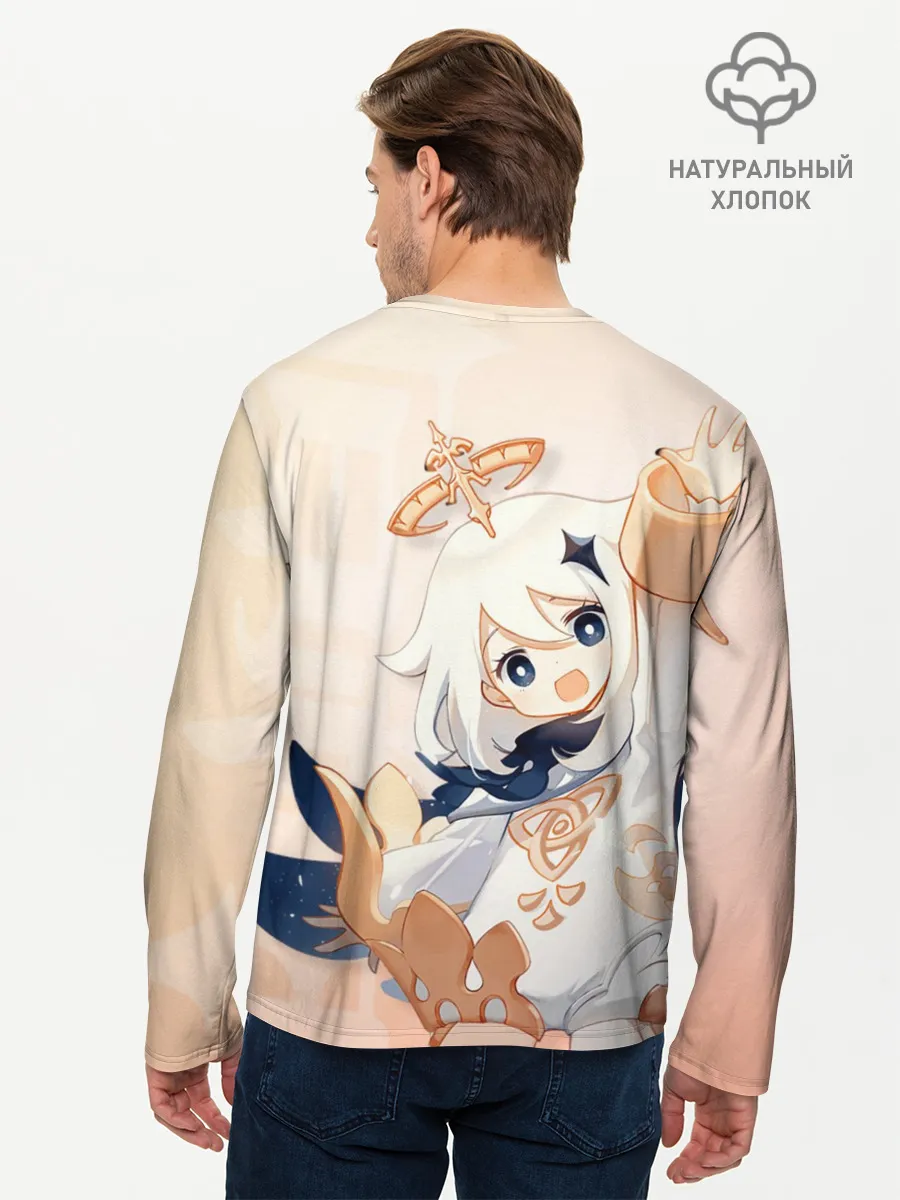 Мужской лонгслив базовый / Genshin Impact, Паймон
