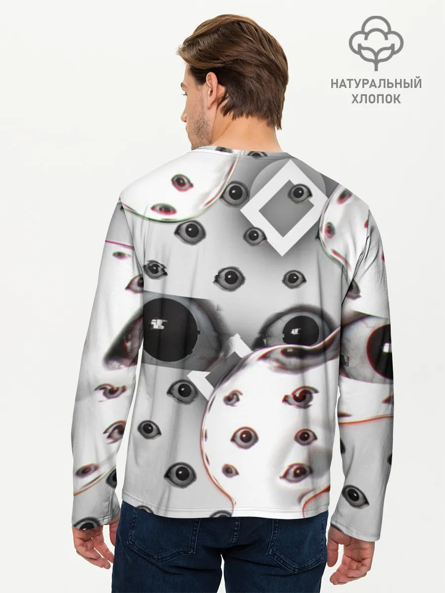 Мужской лонгслив базовый / они наблюдают за тобой