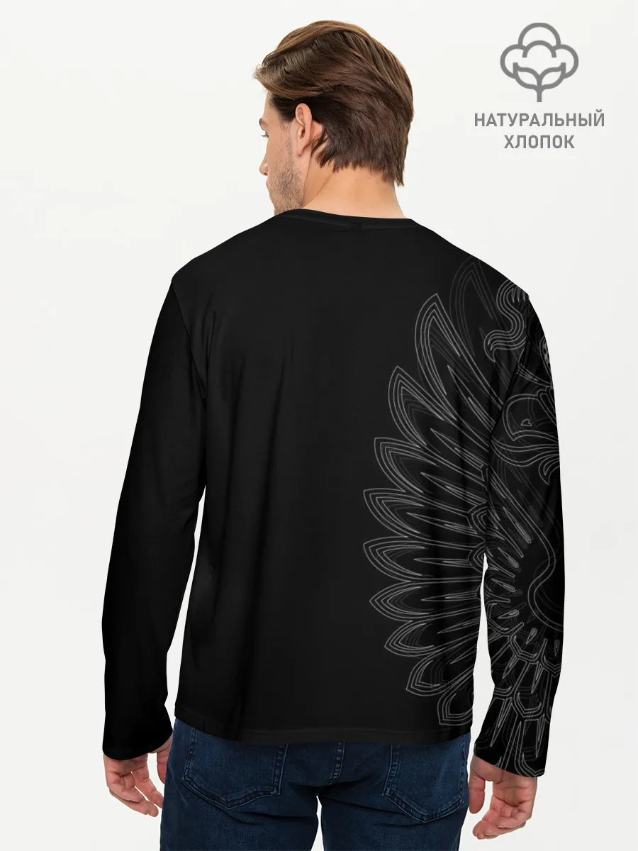 Мужской лонгслив базовый / Russia | Black Side