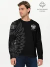 Мужской лонгслив базовый / Russia | Black Side