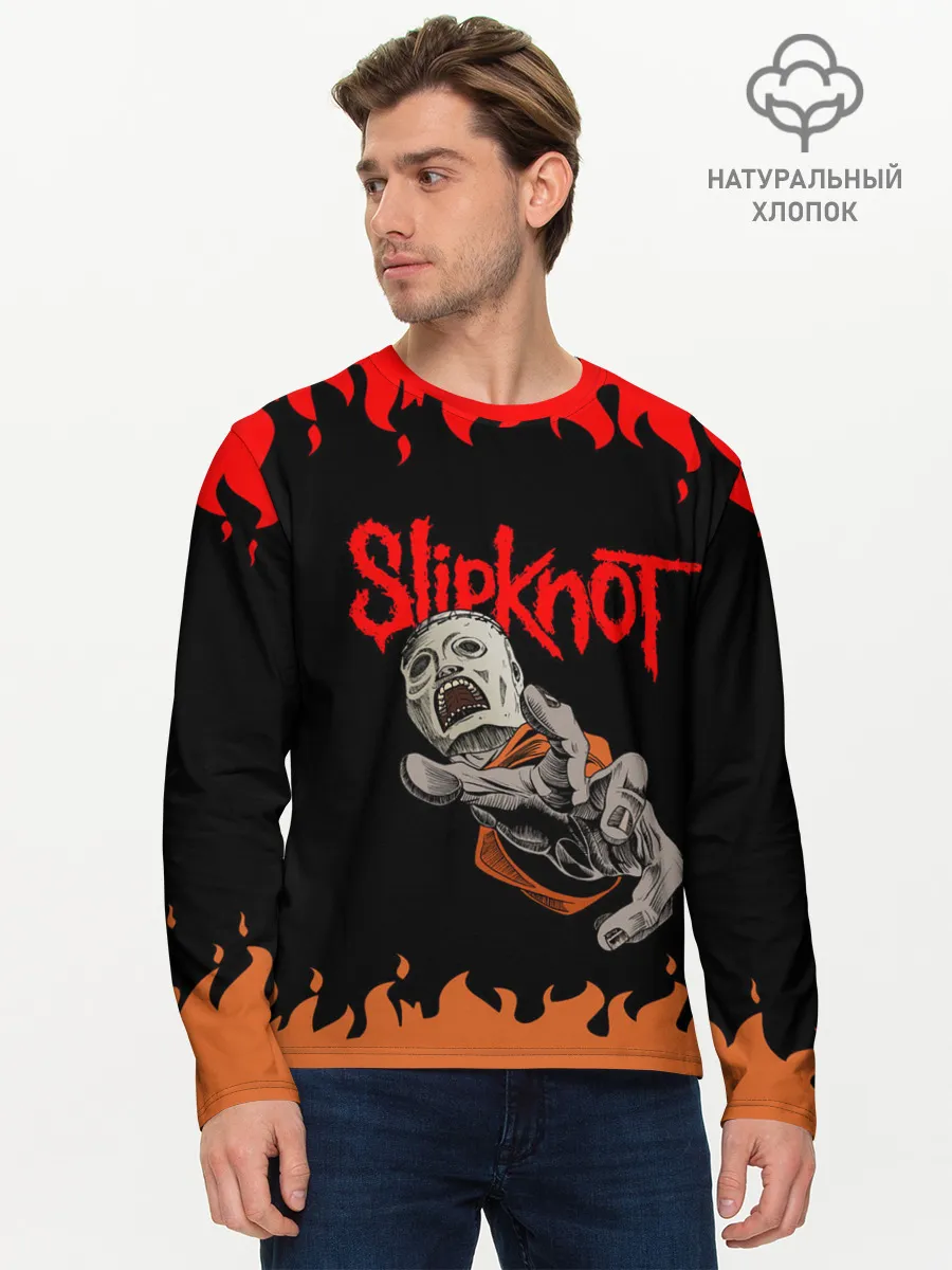 Мужской лонгслив базовый / Кори Тейлор | СЛИПКНОТ