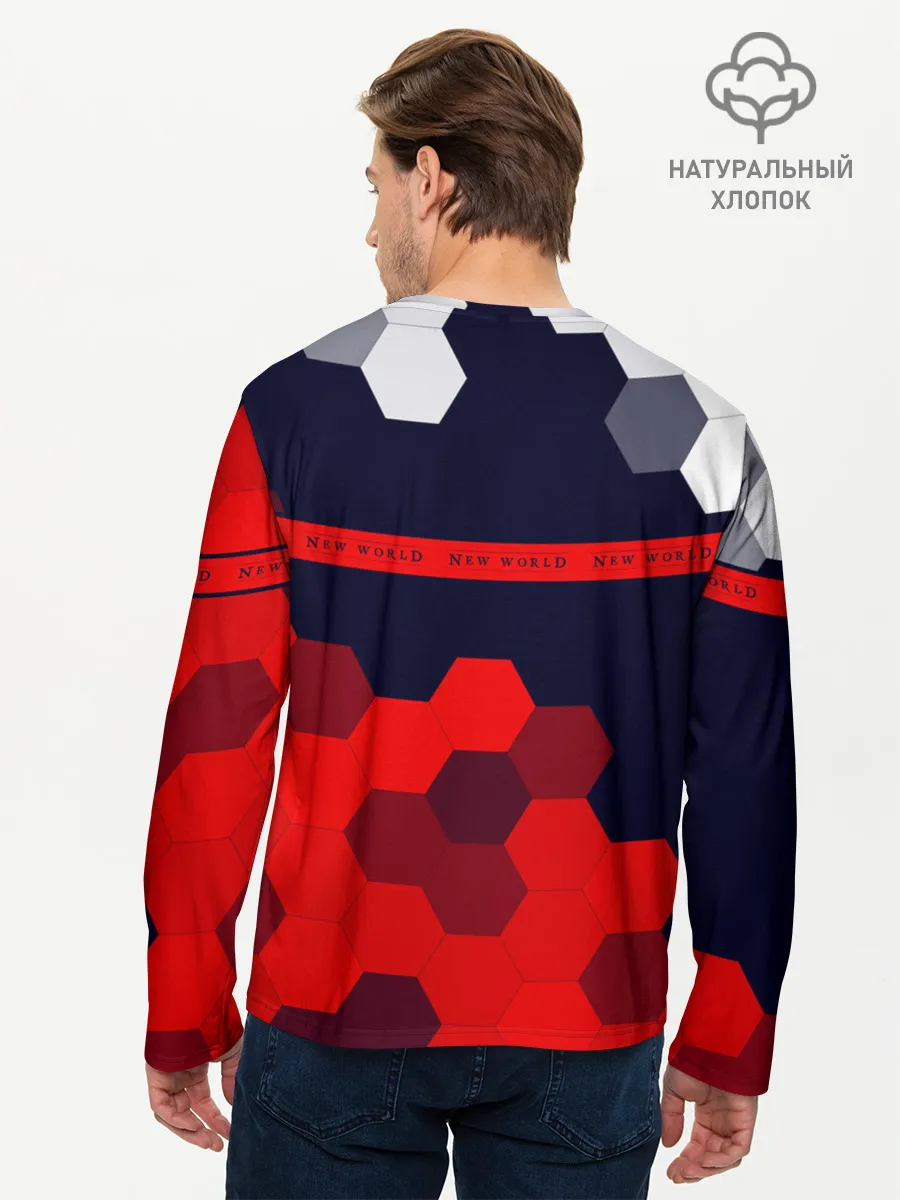 Мужской лонгслив базовый / New World - Соты