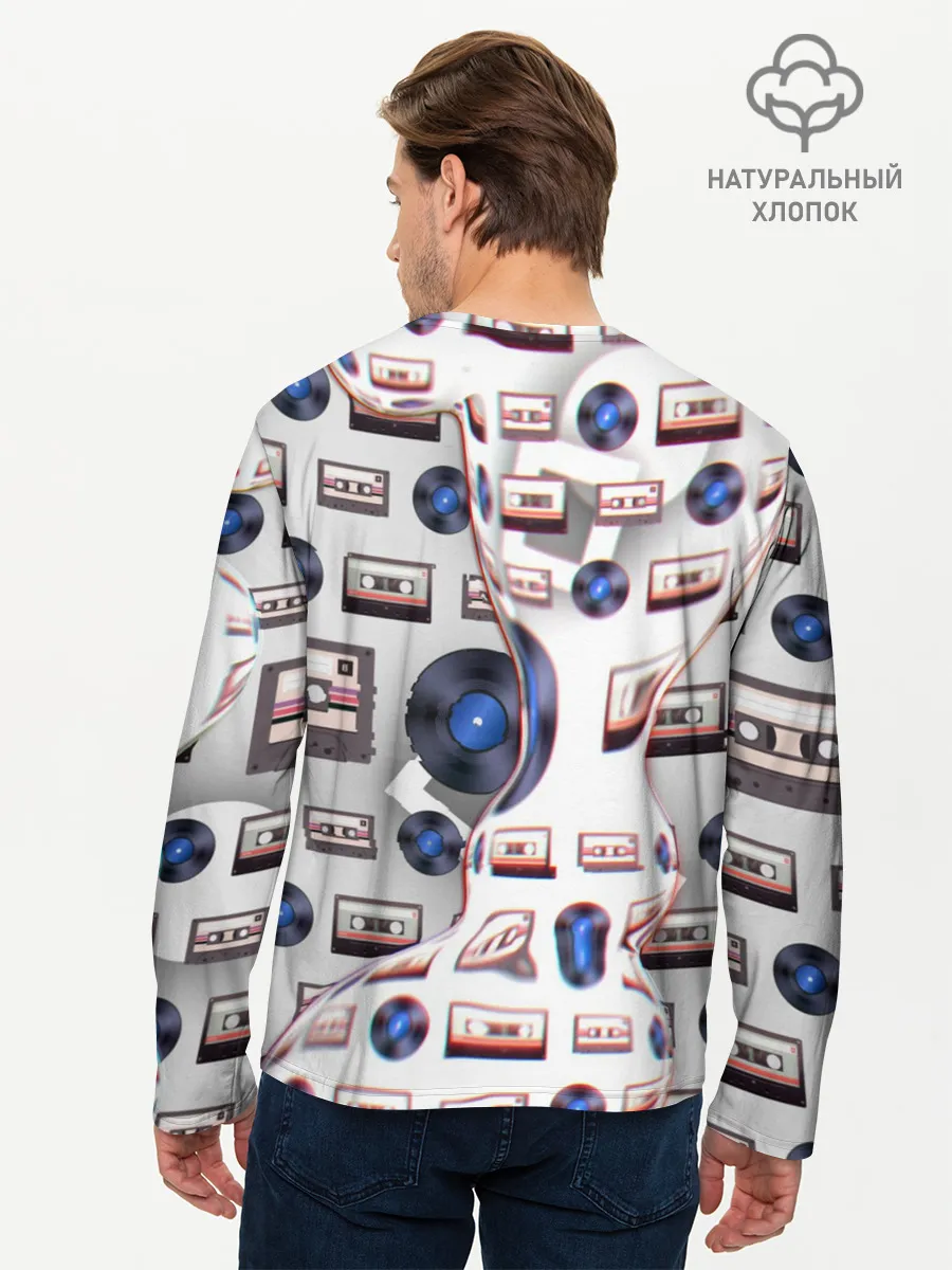 Мужской лонгслив базовый / дискотека 80