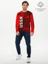 Мужской лонгслив базовый / USSR - Серп и Молот - Краска
