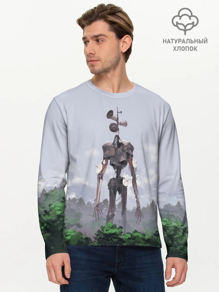Мужской лонгслив базовый / СИРЕНОГОЛОВЫЙ / ЛЕС