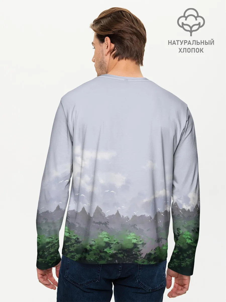 Мужской лонгслив базовый / СИРЕНОГОЛОВЫЙ / ЛЕС
