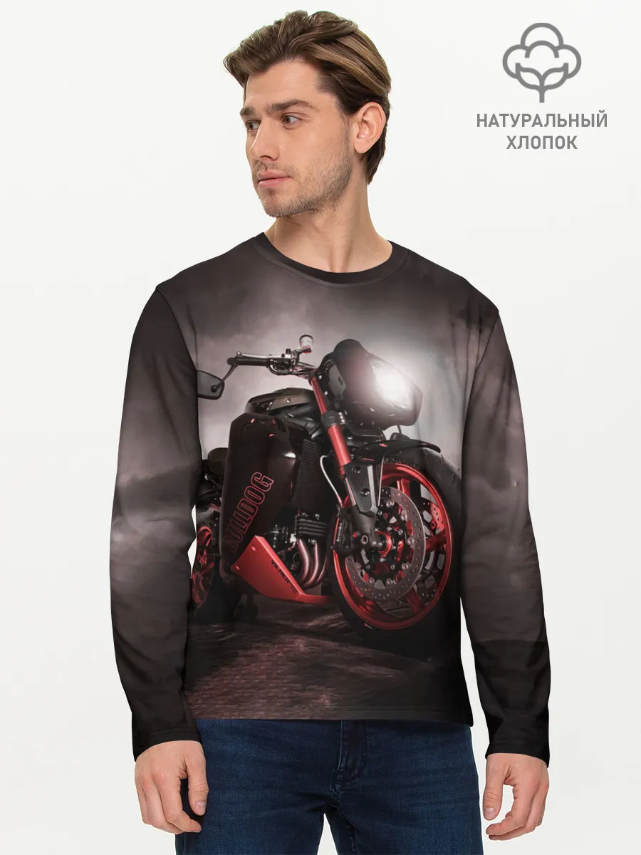 Мужской лонгслив базовый / СУПЕРБАЙК