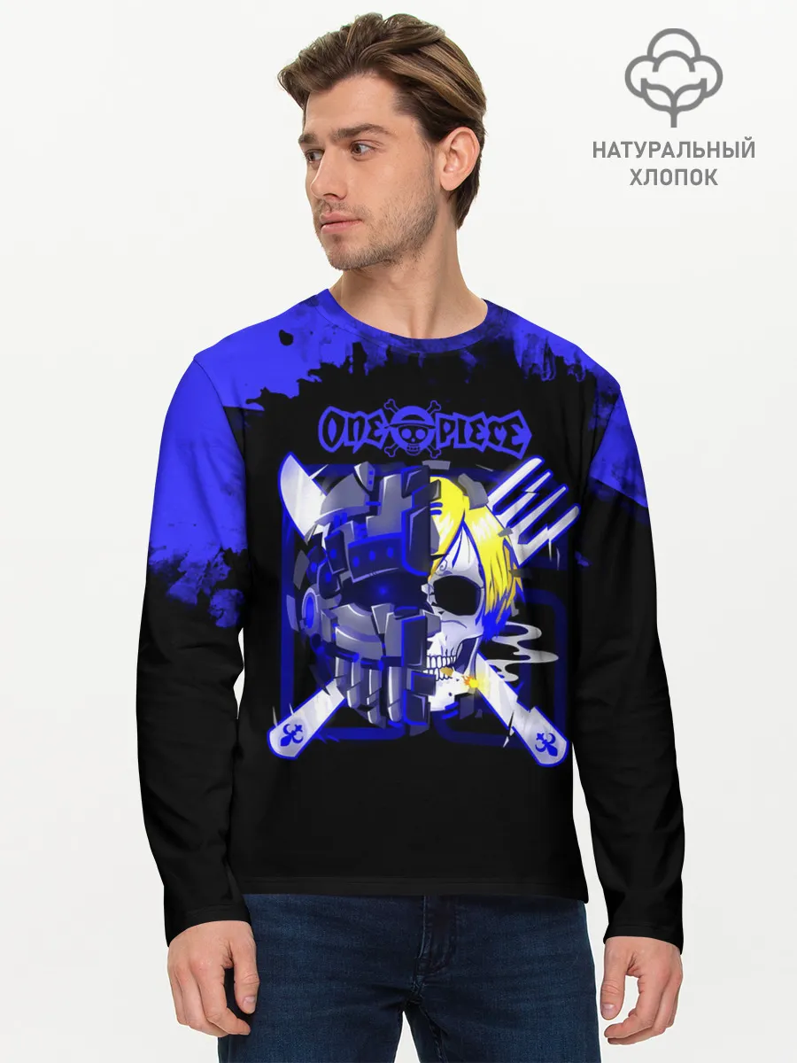Мужской лонгслив базовый / Винсмок Санджи One Piece