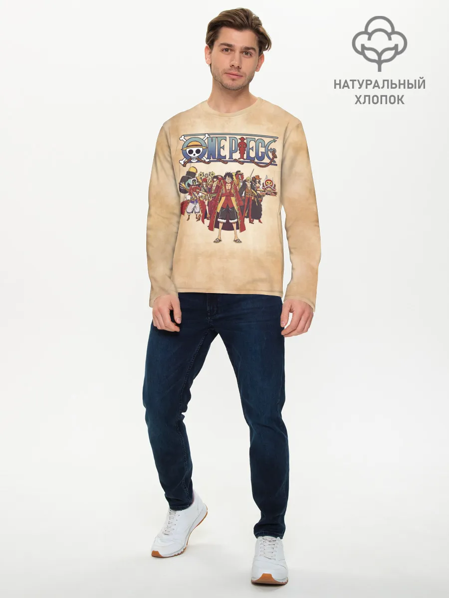 Мужской лонгслив базовый / Персонажи One Piece. Большой куш