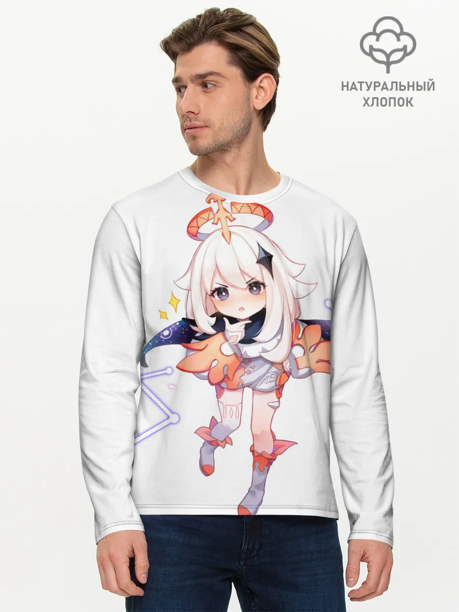 Мужской лонгслив базовый / Паймон из Genshin Impact