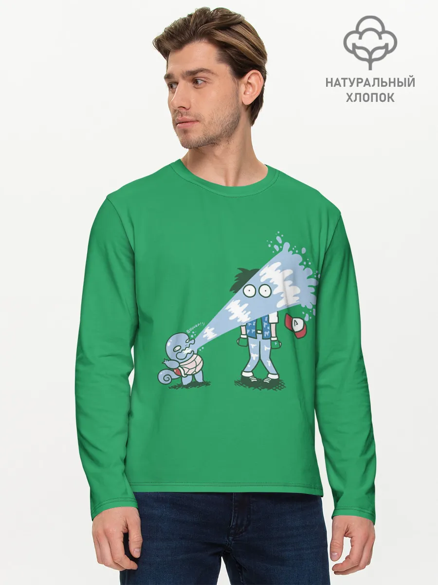 Мужской лонгслив базовый / Неугомонный Сквиртл