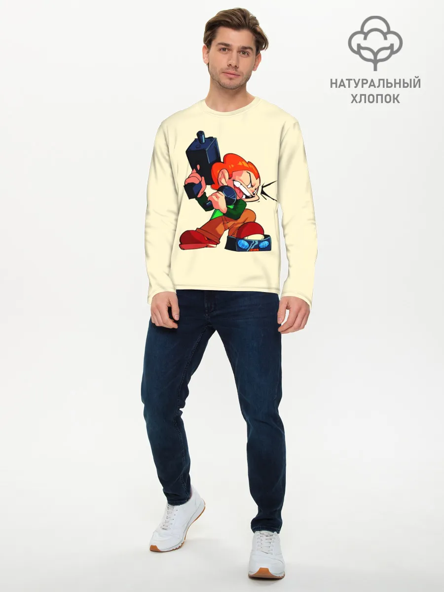 Мужской лонгслив базовый / Пико с оружием