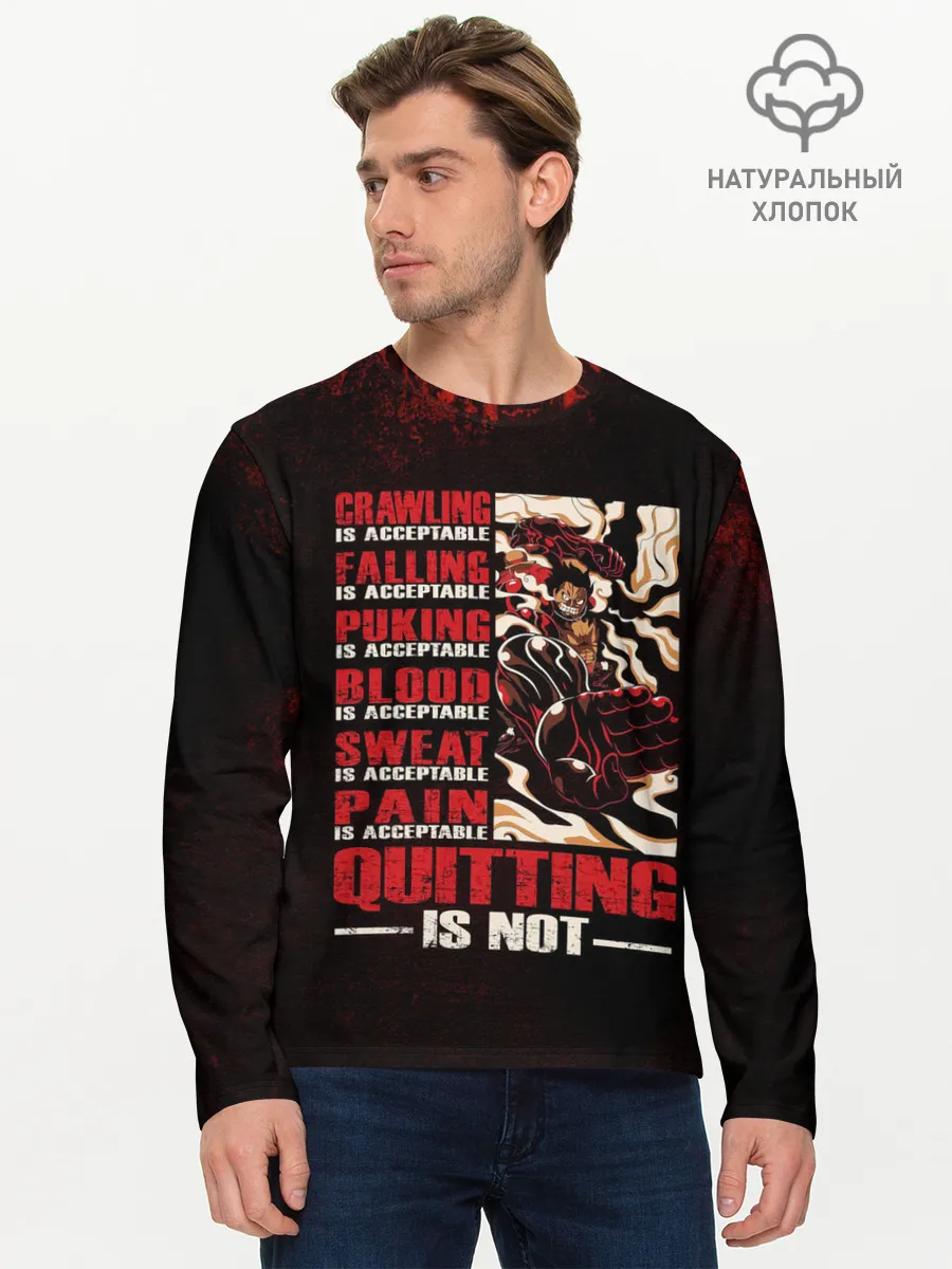 Мужской лонгслив базовый / Агрессия Луффи One Piece