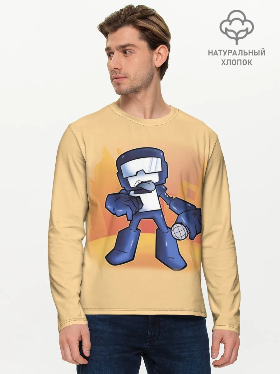 Мужской лонгслив базовый / Friday Night Funkin Танкист