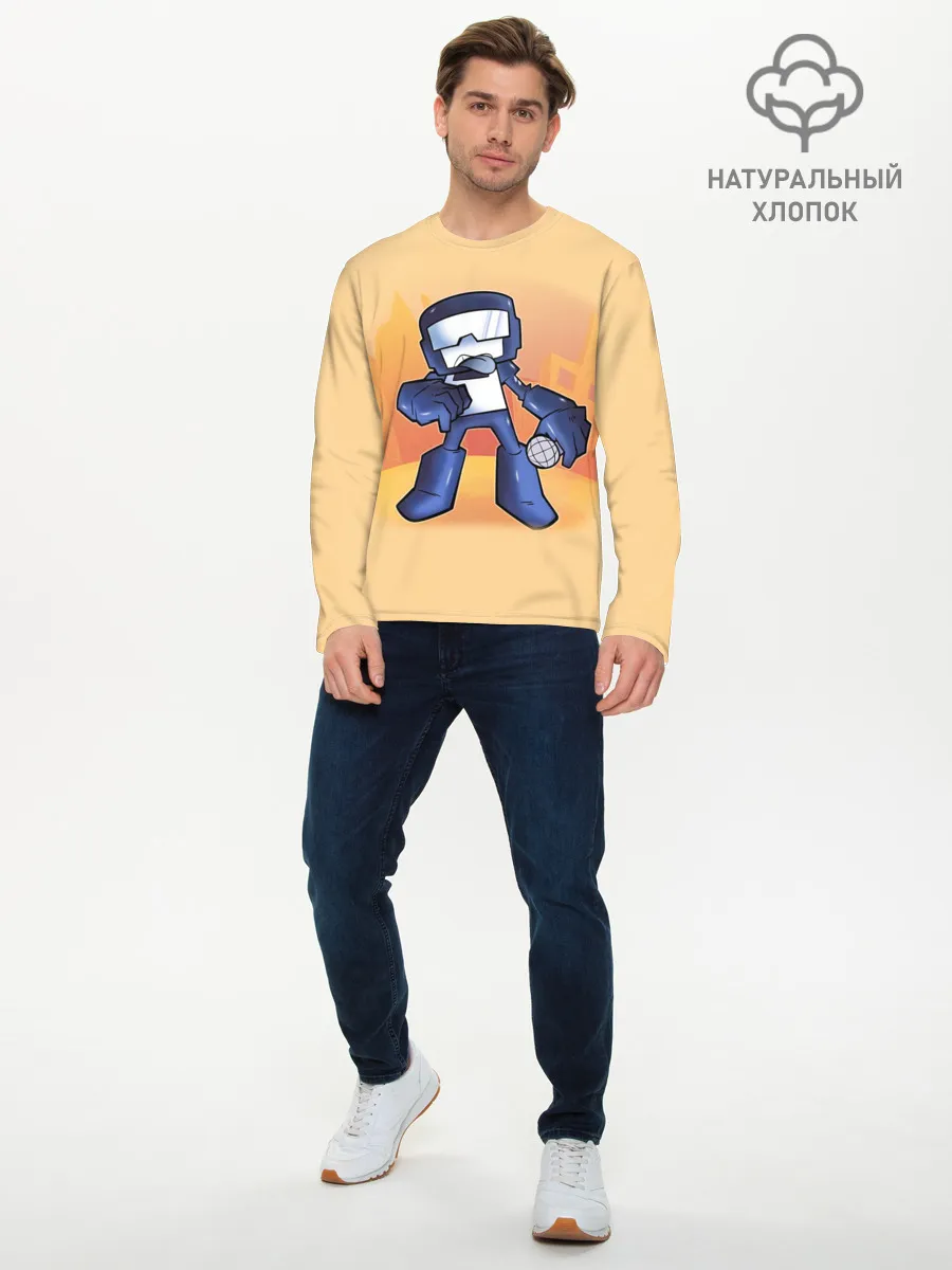 Мужской лонгслив базовый / Friday Night Funkin Танкист