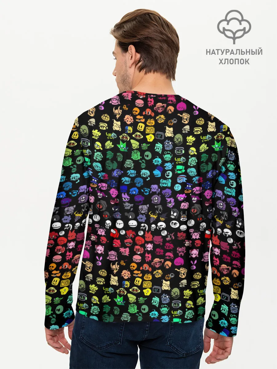 Мужской лонгслив базовый / ПЕРСОНАЖИ ИГРЫ FNF